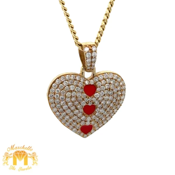 gold and diamond heart pendant​​​​