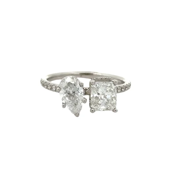 18k white gold engagement rings​