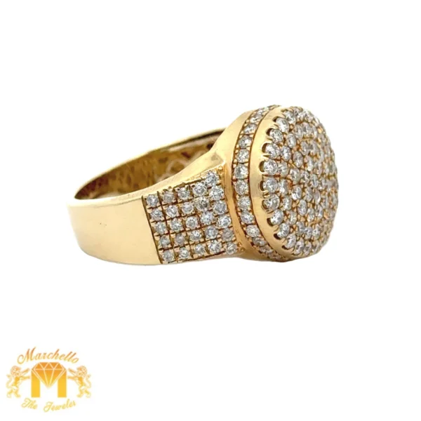 14k Yellow Gold and Diamond Ring with Round Diamonds - Image 3