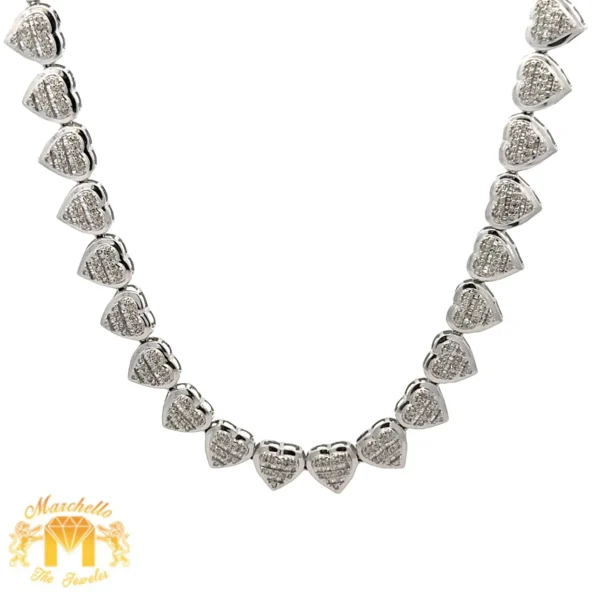 heart pendant white gold necklace