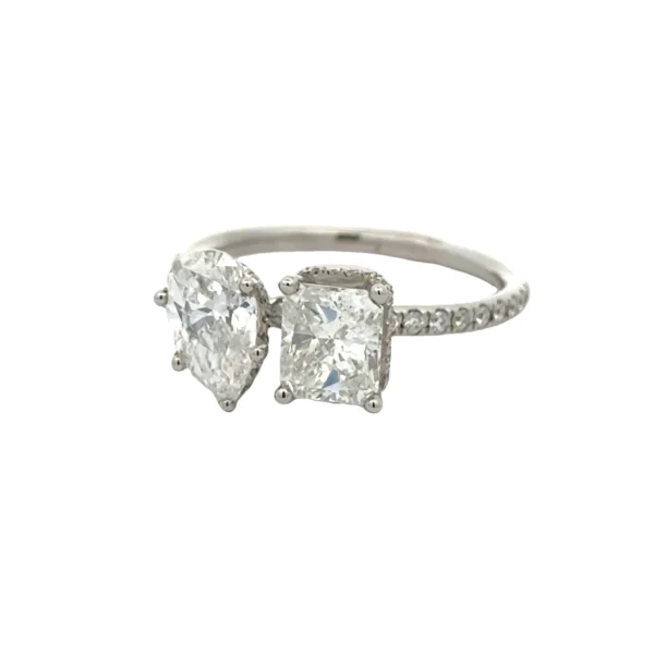 3ct diamonds 18k White Gold Engagement Ring - Image 4