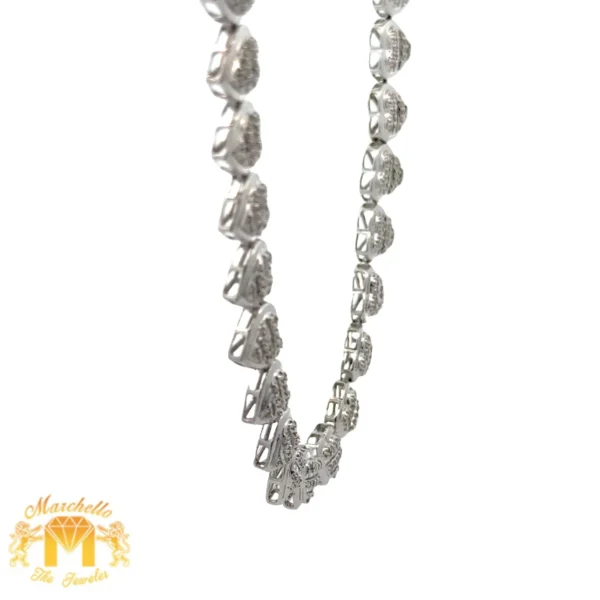 3.15ct diamonds White Gold Heart Necklace - Image 4