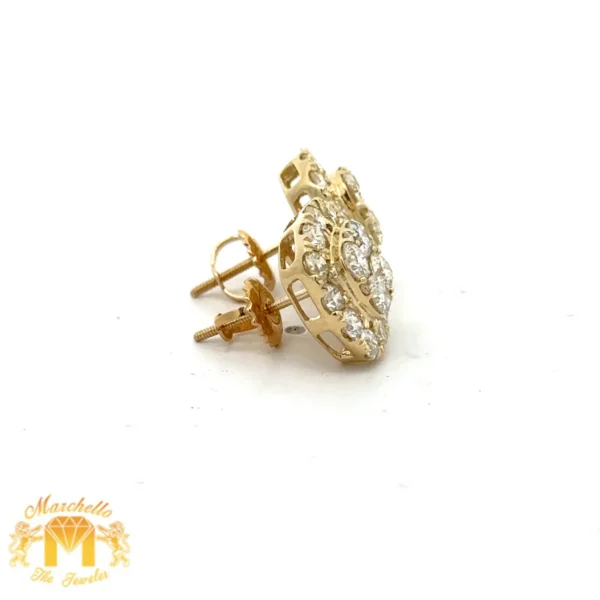 14k gold and diamond Earrings (choose your color) - Image 8