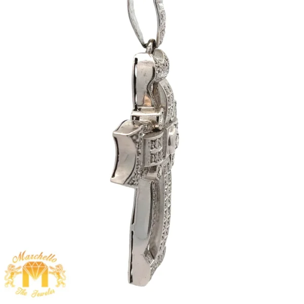 14k white gold and diamond Cross Pendant - Image 4