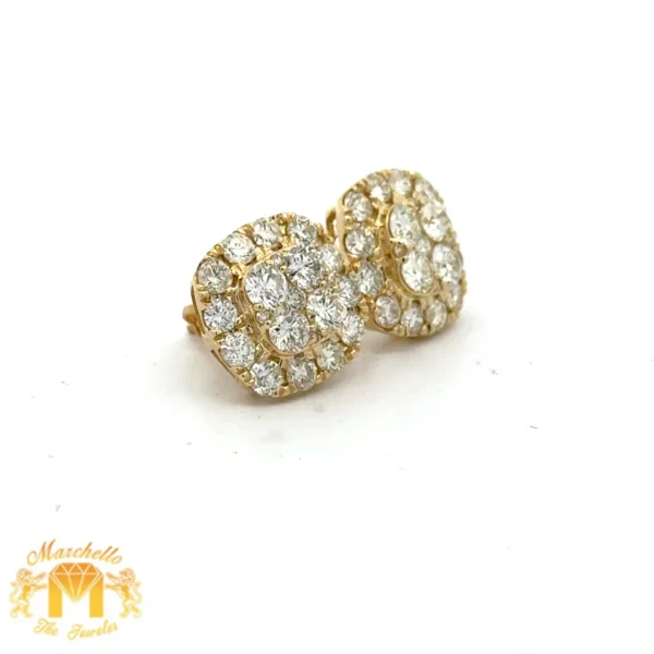 14k gold and diamond Earrings (choose your color) - Image 9