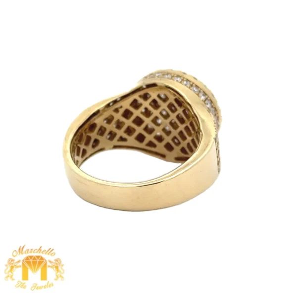 14k Yellow Gold and Diamond Ring with Round Diamonds - Image 2