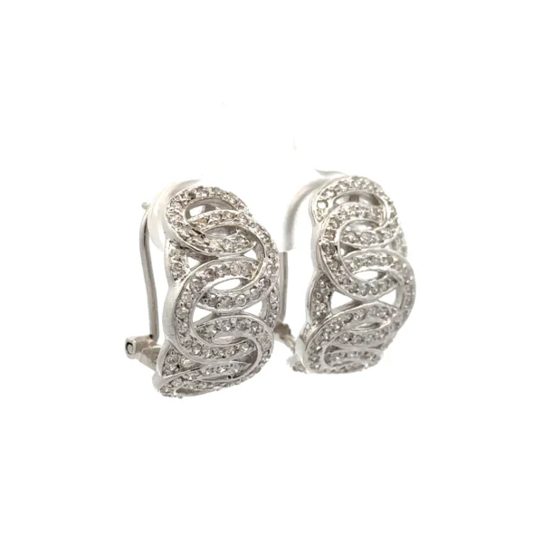 hoop earrings 14k white gold​