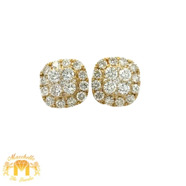 14k gold and diamond Earrings (choose your color) - Image 7