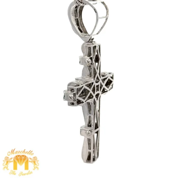 4.58ct diamonds 14k white gold Cross Pendant - Image 2