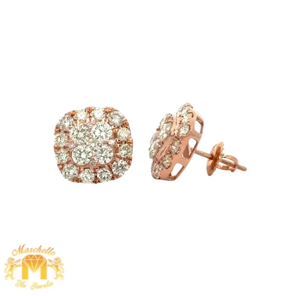 14k gold and diamond Earrings (choose your color) - Image 10