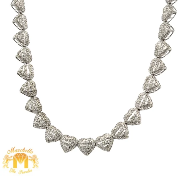 3.15ct diamonds White Gold Heart Necklace - Image 3