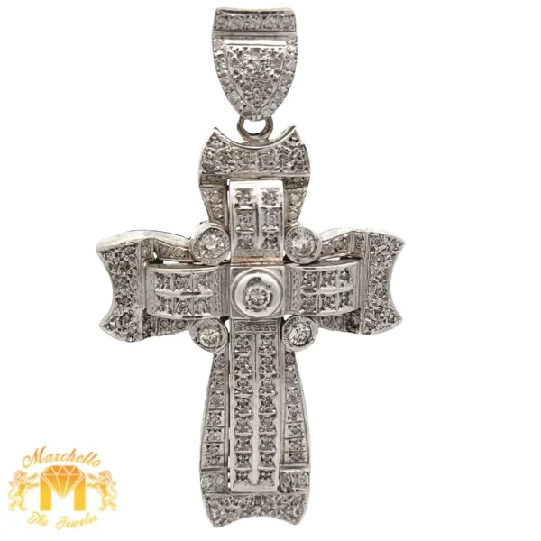 white gold diamond pendant cross​