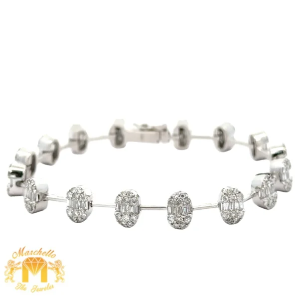 4 piece deal: 26mm Rolex Diamond Watch + 14k white gold and diamond Fancy Bracelet + Complimentary Earrings + Gift from MTJ - Image 4