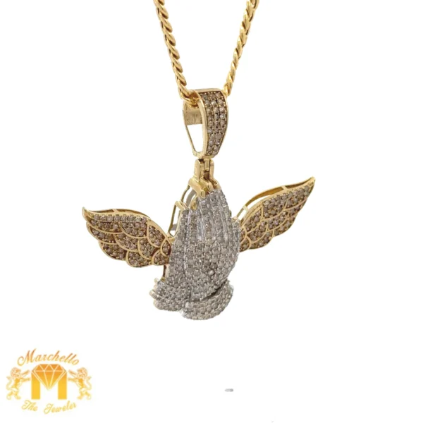 praying hands pendant gold