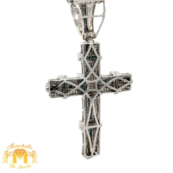 4.58ct diamonds 14k white gold Cross Pendant - Image 5