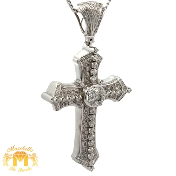 14k white gold and diamond Cross Pendant - Image 6