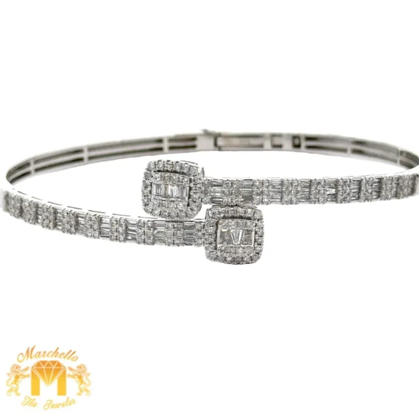 4 piece deal: 40mm Cartier Ballon Bleu De Diamond Watch + White Gold and Diamond Twin Square Bracelet + Complimentary Earrings + Gift from MTJ - Image 4