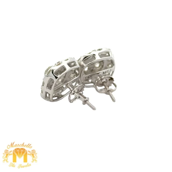 14k gold and diamond Earrings (choose your color) - Image 5