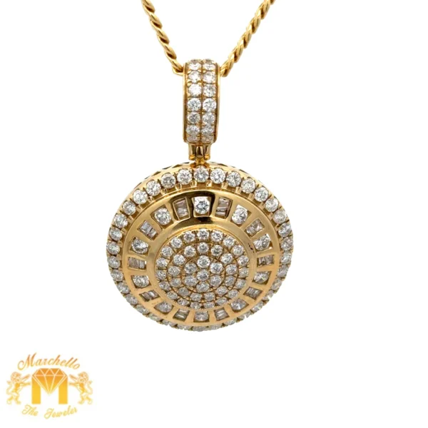 gold round pendant necklace​