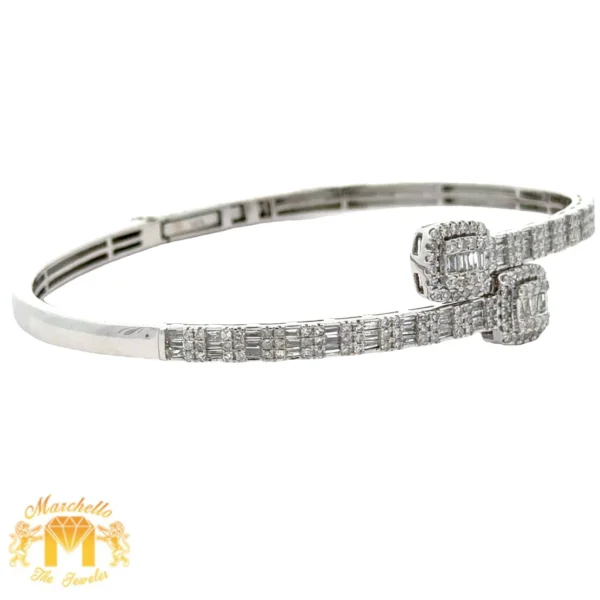 4 piece deal: 40mm Cartier Ballon Bleu De Diamond Watch + White Gold and Diamond Twin Square Bracelet + Complimentary Earrings + Gift from MTJ - Image 2