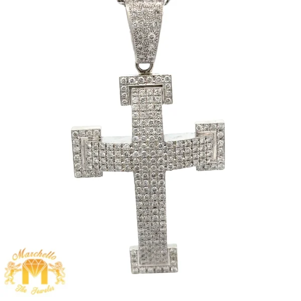 white gold cross pendant necklace