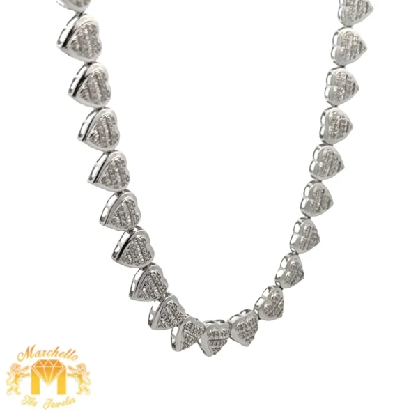 3.15ct diamonds White Gold Heart Necklace - Image 2