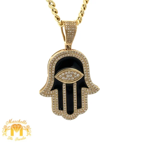 hamsa pendant diamond​