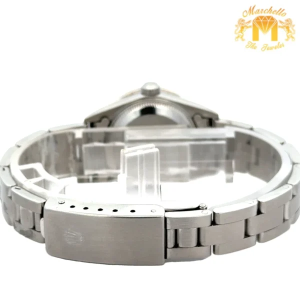 4 piece deal: 26mm Rolex Diamond Watch + 14k white gold and diamond Fancy Bracelet + Complimentary Earrings + Gift from MTJ - Image 7