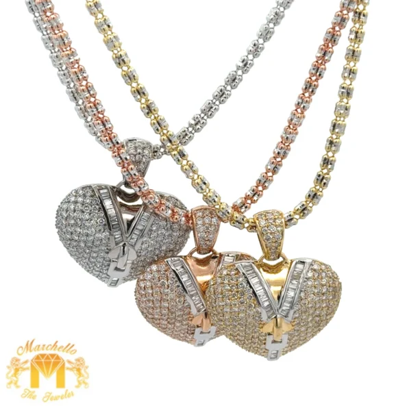 14k gold heart pendant​​