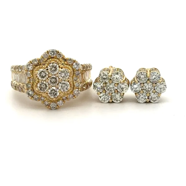 gold earrings and rings