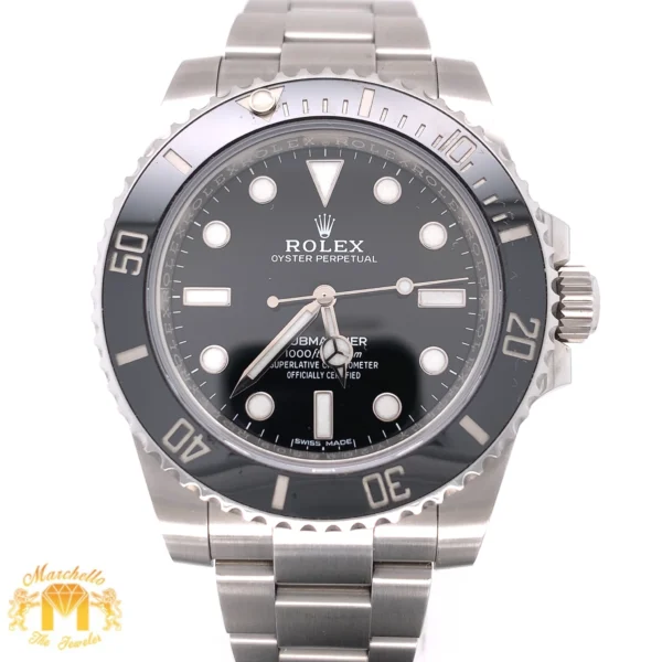 40mm Rolex Submariner Watch with Oyster Bracelet (2018, papers) - Image 4